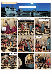 Un combat de gladiatrices devant l’empereur Othon  (L’Année des quatre empereurs. Tome 2. Les 100 jours d’Othon, p. 6) © S. Luccisano & C. Ansar - GALLIA VETVS 2023