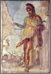 Fresque de Priape, Maison des Vettii, Pompéi